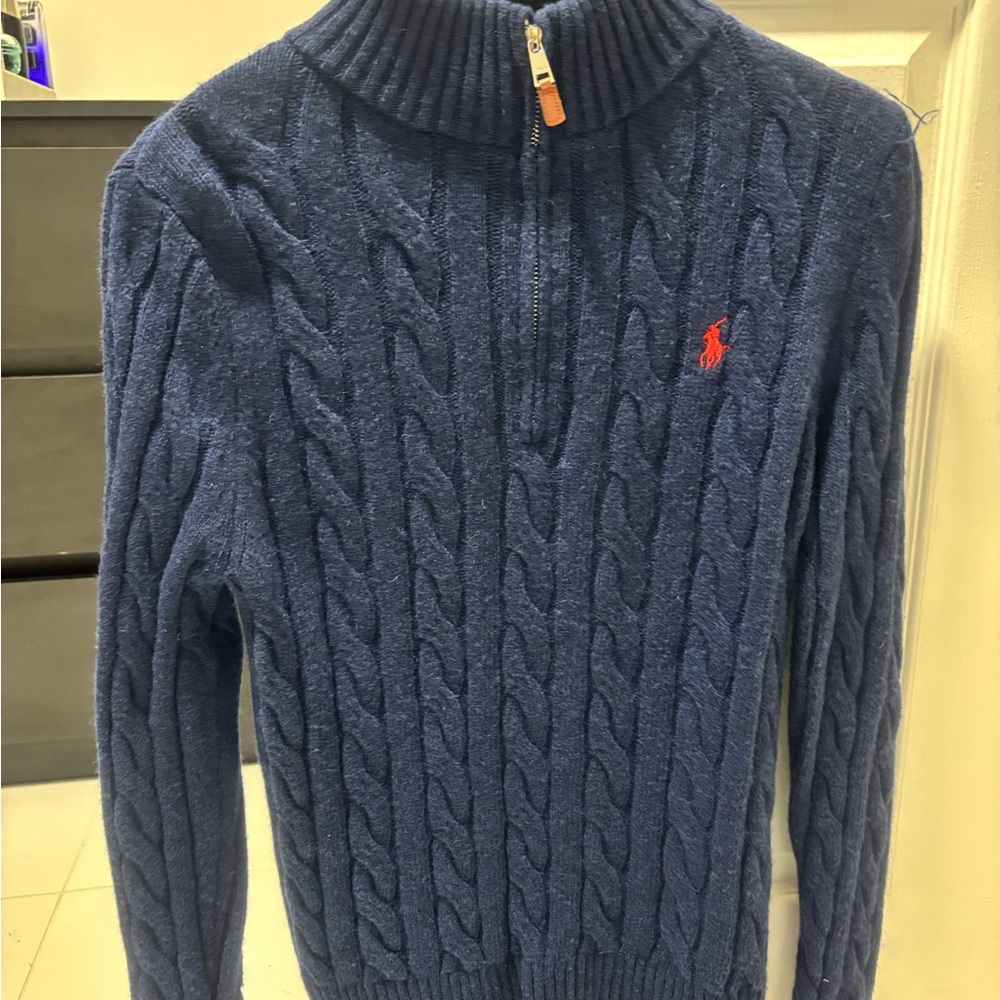 Polo by Ralph Lauren Blue Zip Up Sweater